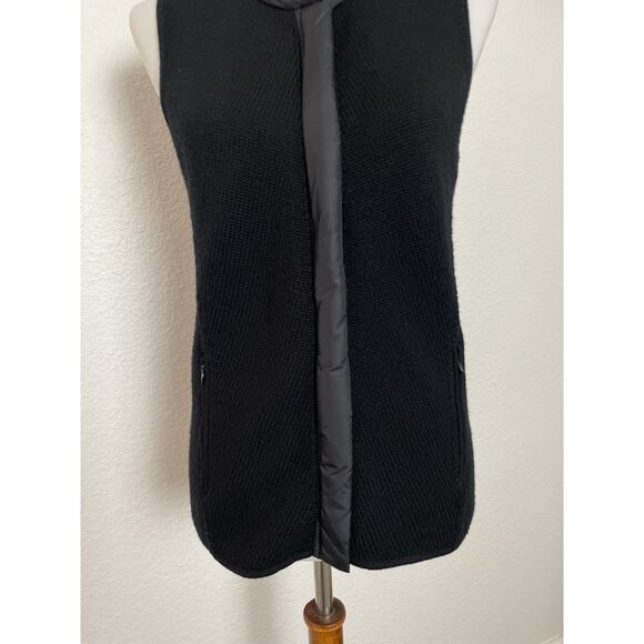 Eileen Fisher Vest Zip Front Stretch Knit High Neck Wool Nylon - Picture 3 of 10